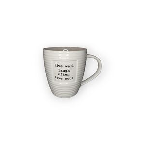 The Old Pottery Company Coffee Cup/Mug "Live well Laugh often Love much"
